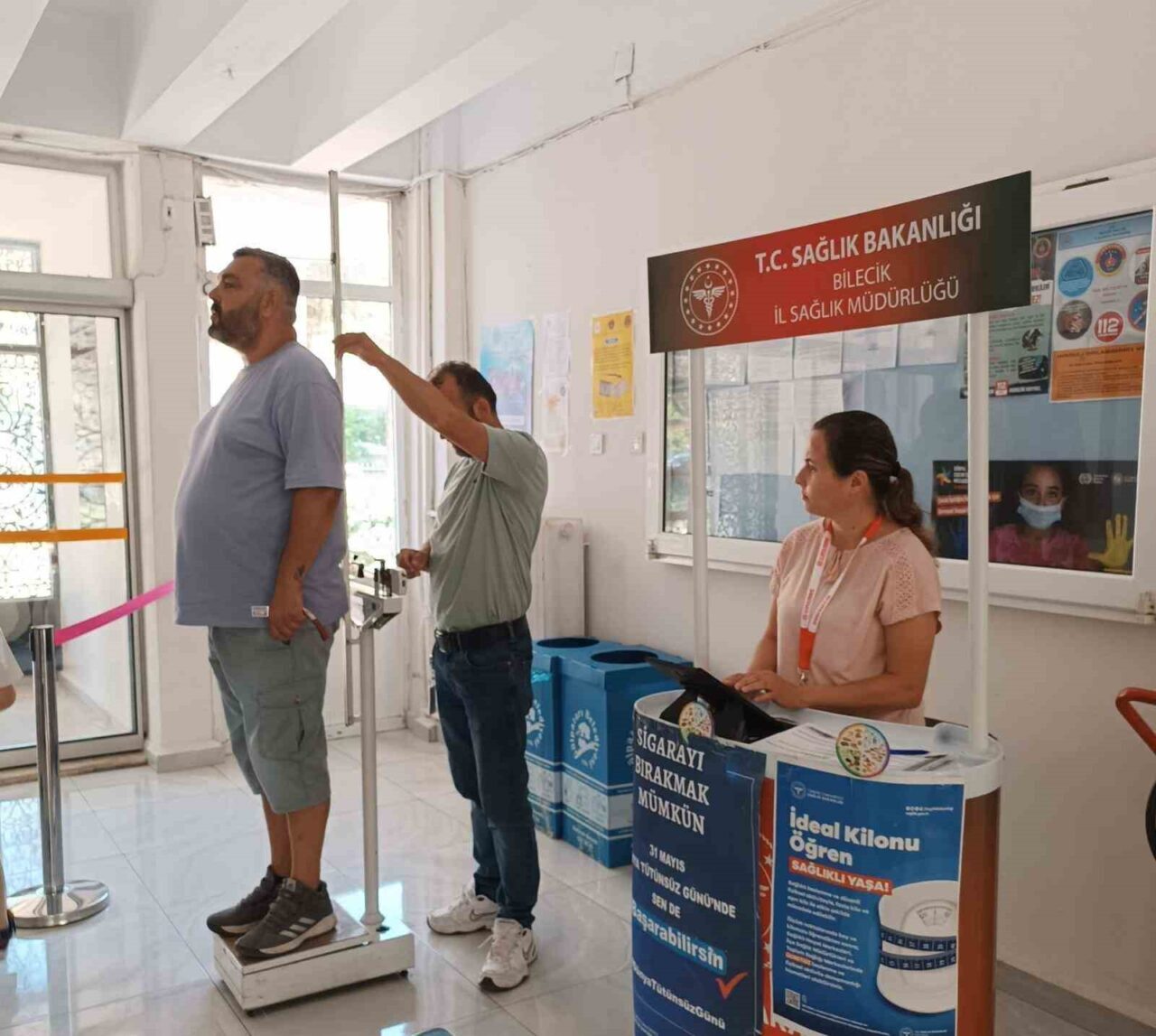 Bilecik'te "İdeal Kilonu Öğren, Sağlıklı Yaşa" projesi çerçevesinde boy ve